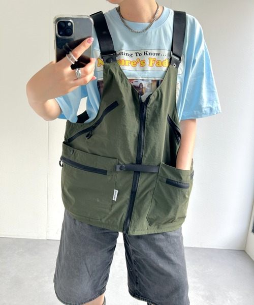 B.R.U ベスト ジレ 2WAY多機能フェスベスト／トートバッグ メンズ