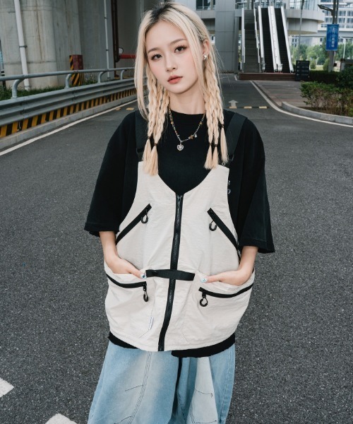 B.R.U ベスト ジレ 2WAY多機能フェスベスト／トートバッグ メンズ