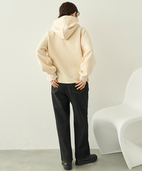 「mil」 プルオーバーパーカー ONE SIZE アイボリー レディース_画像5