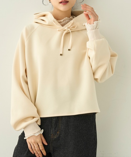 「mil」 プルオーバーパーカー ONE SIZE アイボリー レディース_画像7