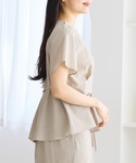 リネンシャツ ブラウス シャツ 夏 半袖 「好...の詳細画像3