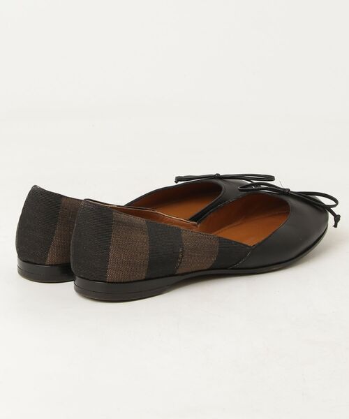 FENDI（フェンディ） ペカン バレエシューズ 35.5 ブラック レディース