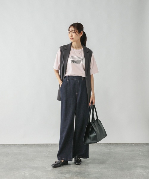 「GLOBAL WORK」 デニムパンツ LARGE ブルー レディース_画像6