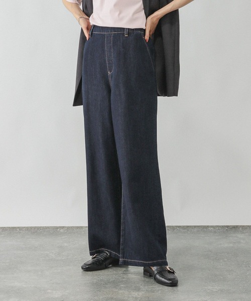「GLOBAL WORK」 デニムパンツ LARGE ブルー レディース_画像8