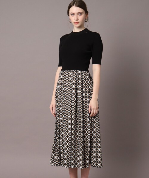 「DRESSTERIOR」 ドッキングワンピース 36 ブラック レディース_画像3