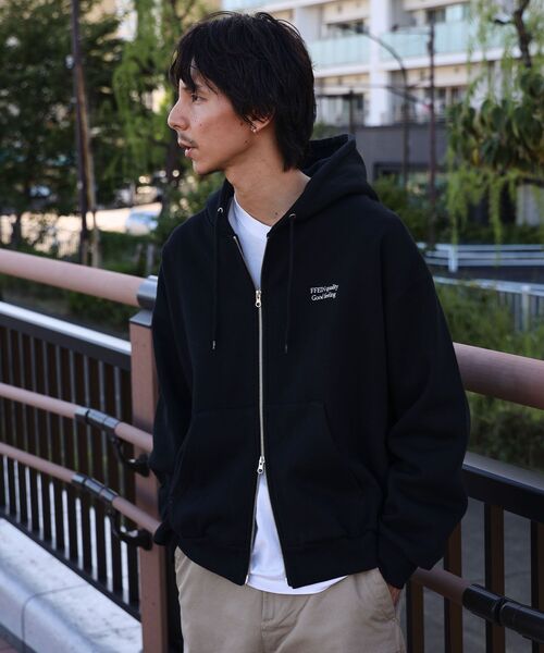 「FFEIN」 ジップアップパーカー SMALL ピンク メンズ_画像6