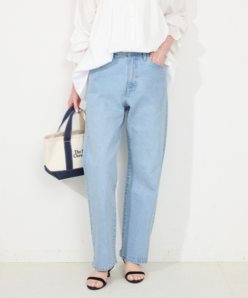「SLOBE IENA」 デニムパンツ 40 ブルー レディース_画像2