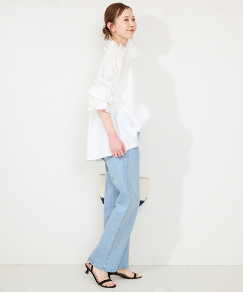 「SLOBE IENA」 デニムパンツ 40 ブルー レディース_画像5