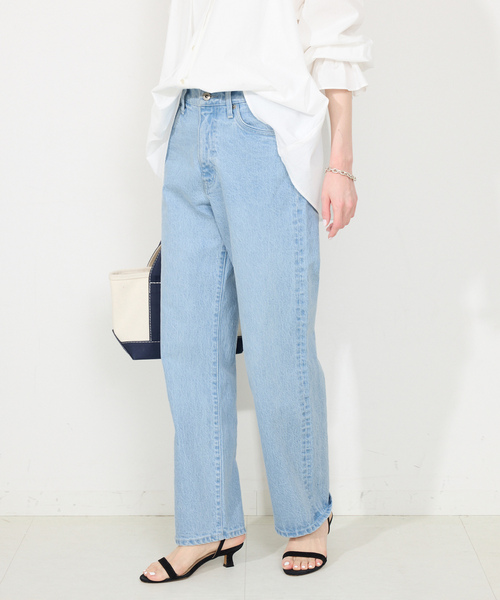 「SLOBE IENA」 デニムパンツ 40 ブルー レディース_画像8