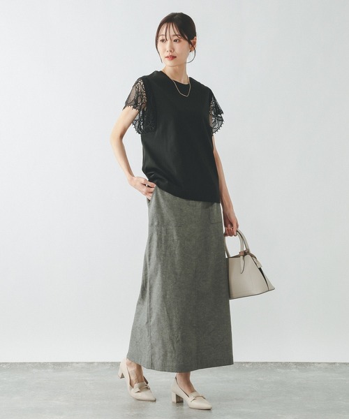 「GLOBAL WORK」 半袖カットソー MEDIUM ブラック レディース_画像9