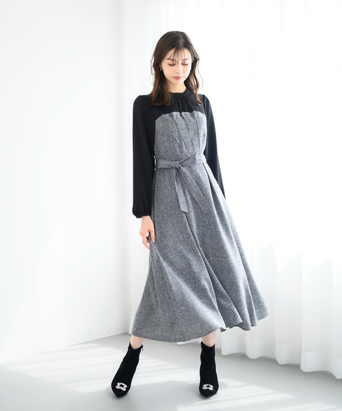 「MISCH MASCH」 長袖ワンピース S グレー レディース_画像3