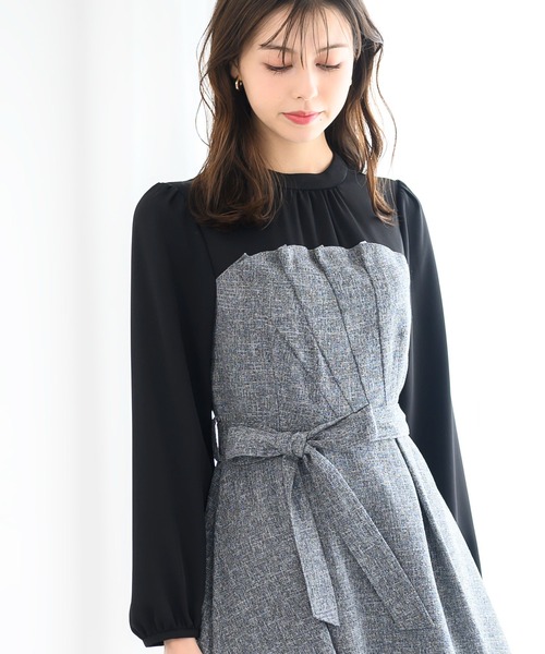 「MISCH MASCH」 長袖ワンピース S グレー レディース_画像5
