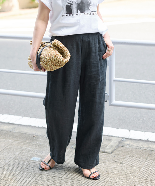 「B.C STOCK」 「Simplicite」イージーパンツ SMALL ブラック レディース_画像5