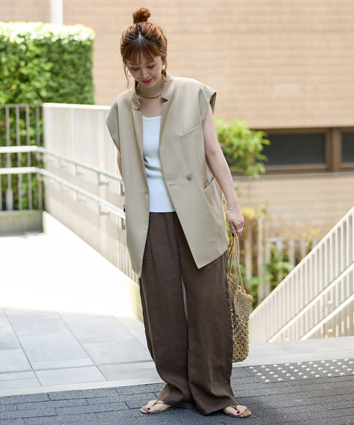 「B.C STOCK」 「Simplicite」イージーパンツ SMALL ブラック レディース_画像8
