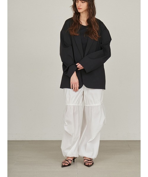 「styling/」 イージーパンツ 0 ライトグレー レディース_画像7