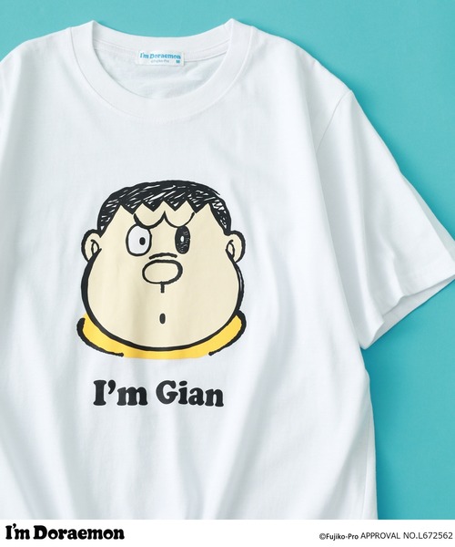 Answer4 I'm Doraemon Tシャツ ホワイト M sanrio（サンリオ） tシャツ I'm Doraemon フェイス柄 プリント 半袖T