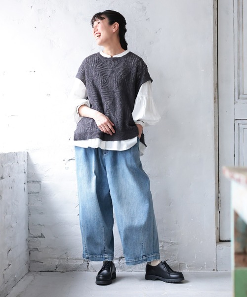 「soulberry」 半袖ニット M ベージュ レディース_画像7