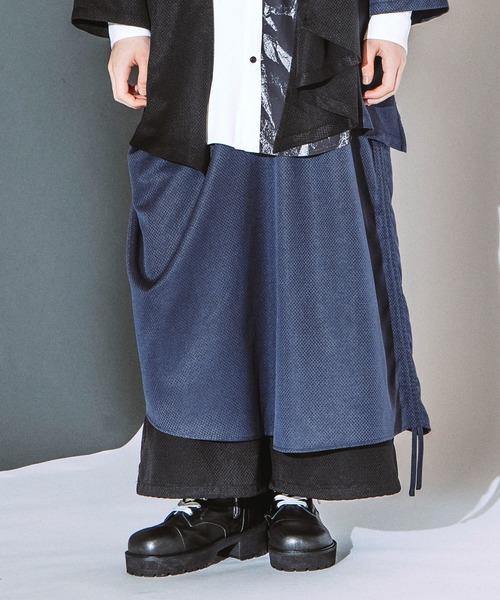 NO ID.（ノーアイディー） パンツ 「NO ID.」Layered Wrap Baggy
