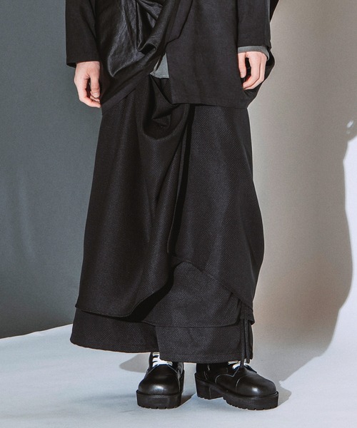 NO ID.（ノーアイディー） パンツ 「NO ID.」Layered Wrap Baggy