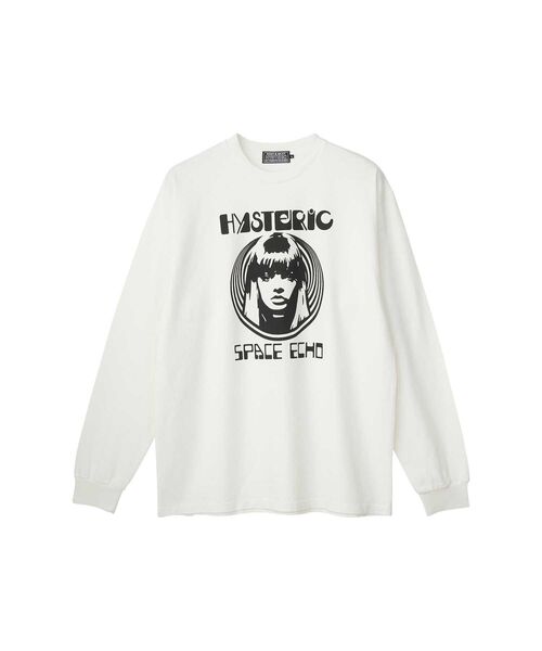 HYSTERIC GLAMOUR 長袖Tシャツ L ホワイト HYSTERIC GLAMOUR（ヒステリックグラマー） tシャツ SPACE ECHO T