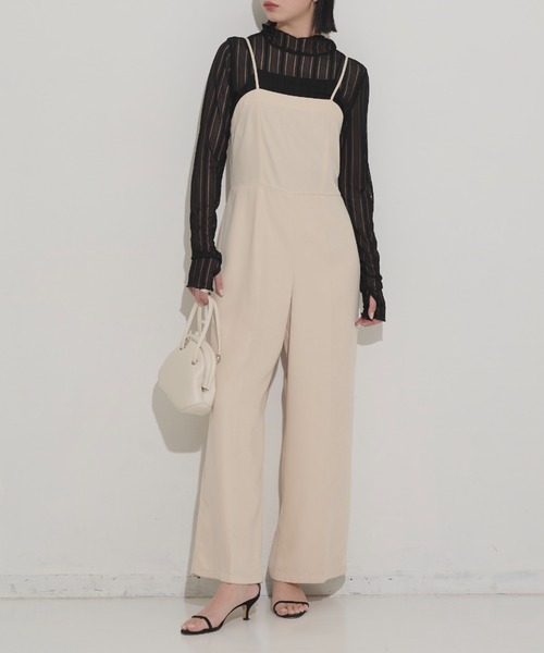 サロペット・オーバーオール・オールインワン andmary Cameron salopette beige ANDMARY】Cameron salopette