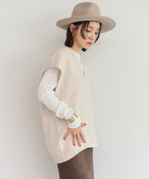 Bonjour Sagan（ボンジュールサガン） ベスト ジレ ディープVネック