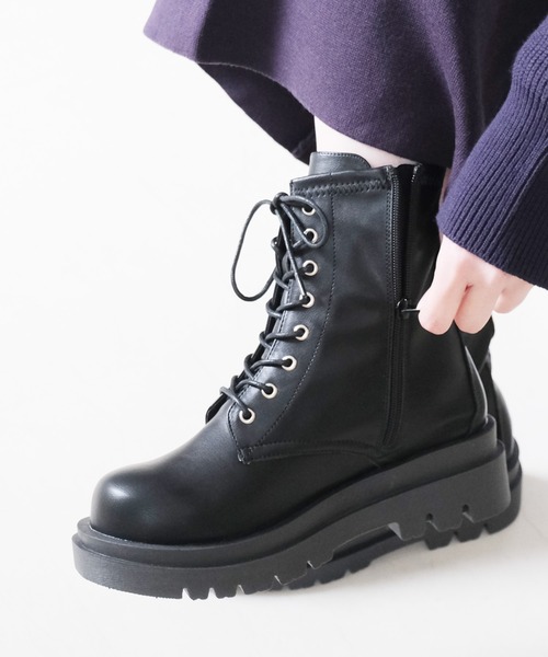 AmiAmi（アミアミ） ブーツ レースアップストレッチブーツ/コンバット