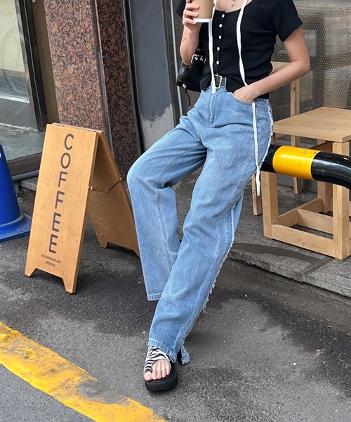 MINUSマイナス24AW フリンジデニムパンツ MINUSマイナス24AW フリンジデニムパンツ