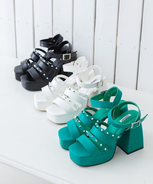 attagirl サンダル 厚底スタッズサンダル レディース : ZOZOTOWN