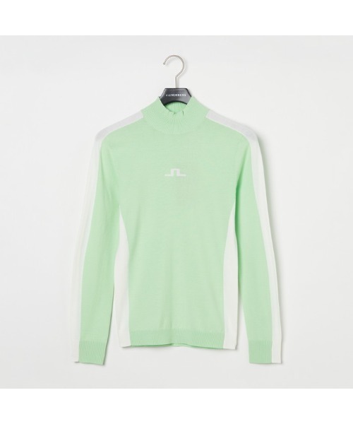 【ジェイリンドバーグ】ブリッジライン モックネック 長袖ニットセーター L J.LINDEBERG（ジェイリンドバーグ） ニット セーター 「J.LINDEBERG