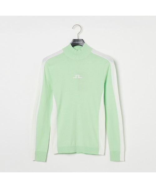 ニット セーター 「J.LINDEBERG/GOLF」ブリッジマークモックネックセーター レディースの画像