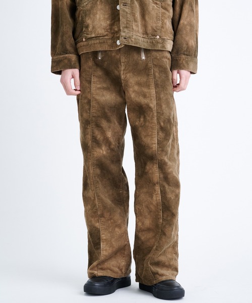JieDa パンツ SWITCHING ZIP DYDE CORDUROY PANTS メンズ