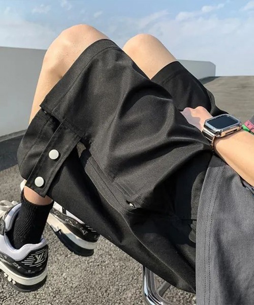 ARCHIVER ハーフパンツ パンツ 短パン 「Bz」スナップボタンデザイン