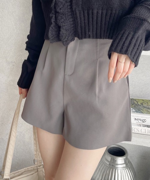 【美品】ベージュ 前タック ショートパンツ サイズ6 楽天市場】パンツ レディース ショートパンツ 短い 短パン フロント