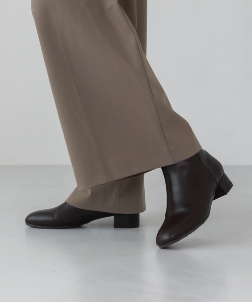 EVOL（イーボル） ブーツ 「EVOL」晴雨兼用3.5cmヒールショートブーツ