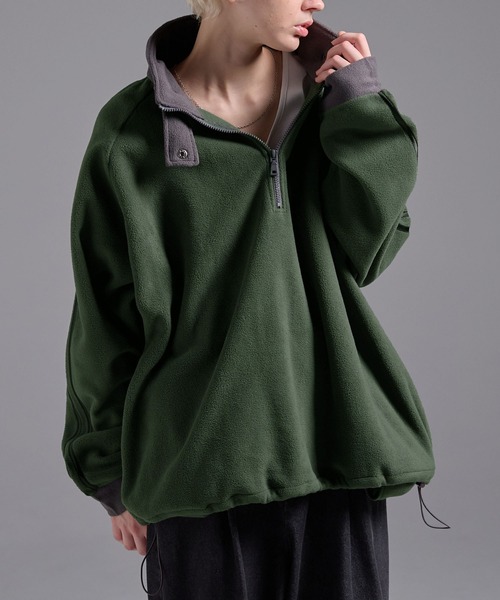 Loose（ルース） トレーナー スウェット ハーフジップ フリース