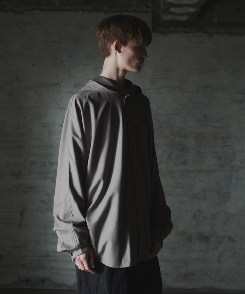 DOCUS フード付き　シャツ　グレー DOOPZ（ドープス） パーカー Dolman Shirt Hoodie - ドルマンシャツ