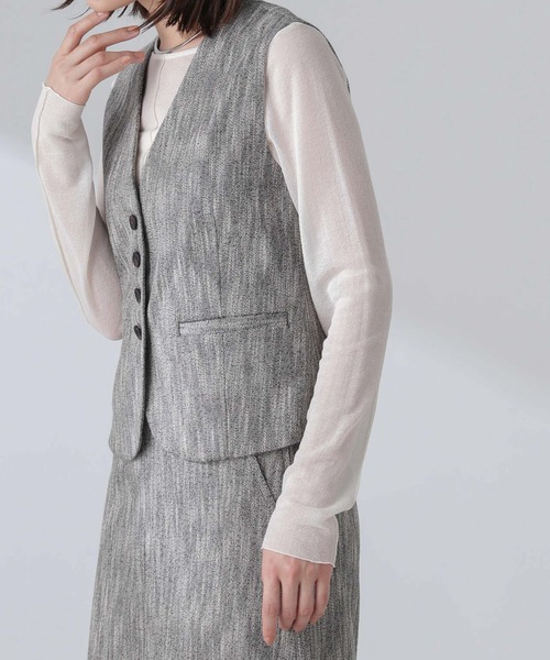 ナノユニバース☆ベスト ジレ NANO universe（ナノ・ユニバース） ベスト ジレ スラブメランジ