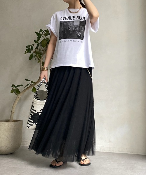 DouDou tシャツ Tシャツ 「WEB限定」AVENUE BLUE フォトTEE