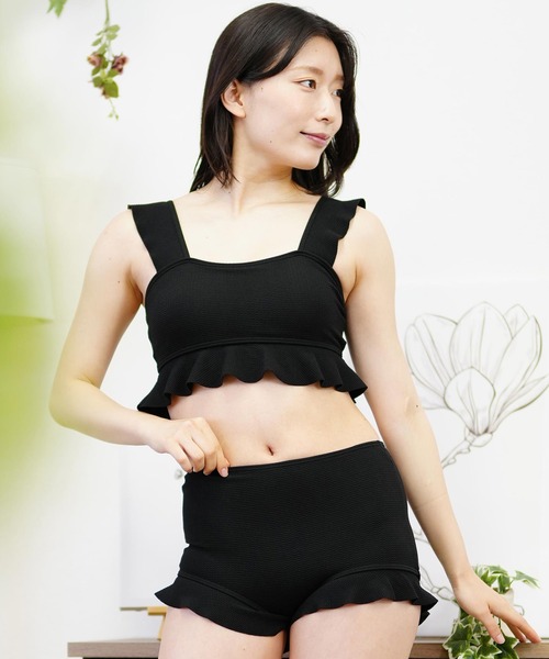 【Vikini Vender】ボタンビスチェハイウエストビキニ【black】 Vikini Vender(ビキニベンダー) - 海外通販のBUYMA