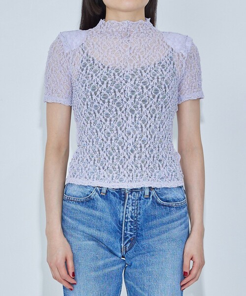 tシャツ 「STUDIOUS/ステュディオス」ストレッチレーススキントップ レディース STUDIOUS tシャツ 「STUDIOUS/ステュディオス」Stretch Lace