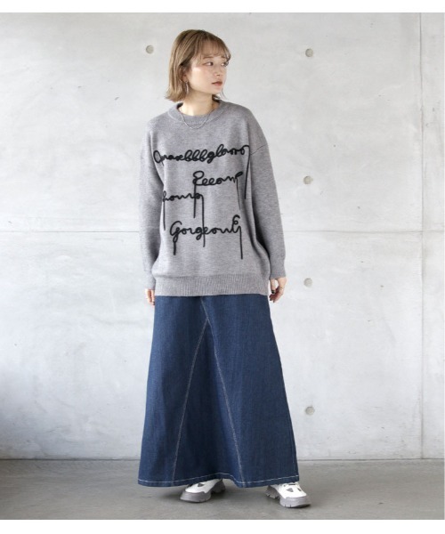 OTONA デニムスカート ストレッチデニムロングスカート