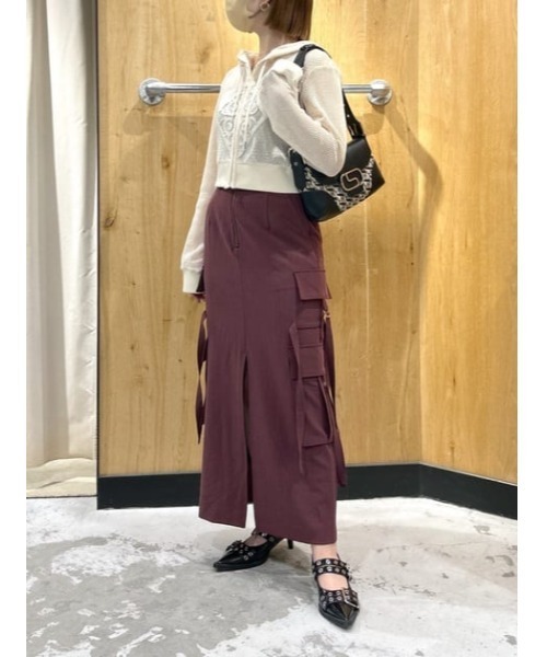 SLY スカート FRONT ZIP CARGO SK フロント ジップ カーゴ