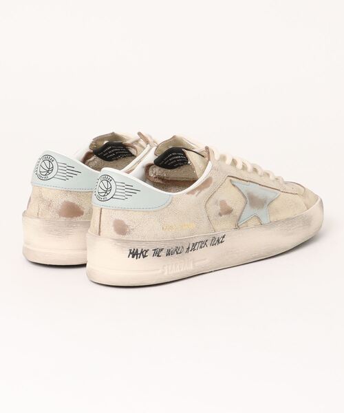 スニーカー 限定版 Stardan ナッパレザースター＆ヒールタブ（アクアグリーン） メンズの画像