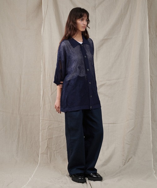 ONCILY シャツ HEART JACQUARD MESH SHIRT / ハートジャガードメッシュ