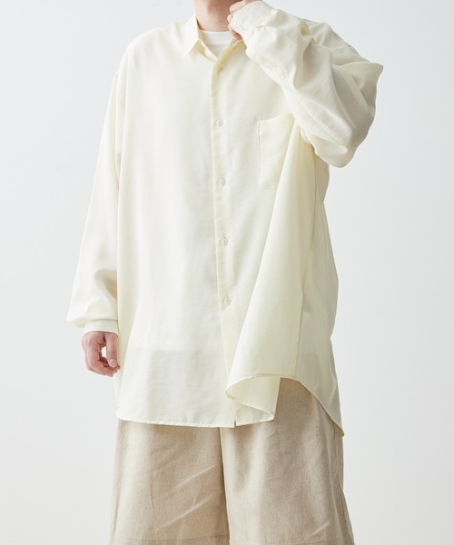 ★美品★アダムエロペ　シャツ　シアーシャツ　ロングシャツ　レディース ADAM ET ROPE'（アダムエロペ） シャツ 「ZOZO限定」スーパー ルーズ