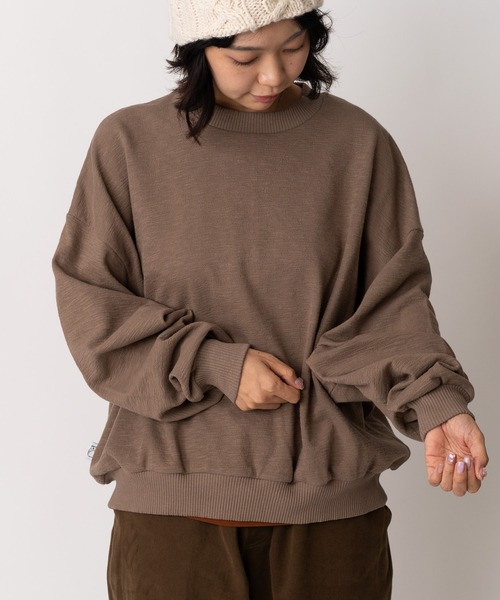tシャツ ブロックインレーボリュームスリーブクルーネック レディース メンズ