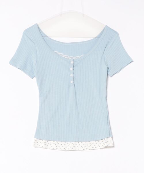 ammyページ tシャツ 「 ammy. / エイミードット 」 バレリーナネック レース