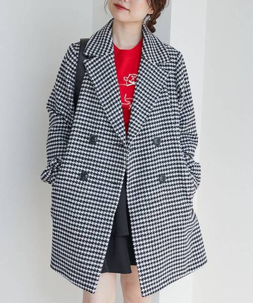 MAJESTIC LEGON コート アウター ダブルブレストハーフコート