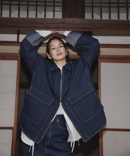 hellam デニムジャケット hellam デニムジャケット gジャン ロールアップデニムジャケット